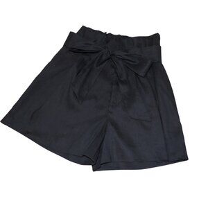 Ladies Size 0 Navy Antonio Melani High-Waisted Tie-Front Shorts